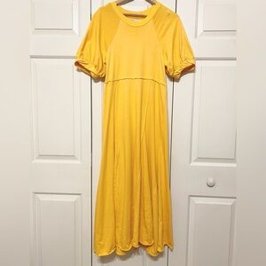 Free People FP Beach Brentwood Maxi Dress Gold Yellow